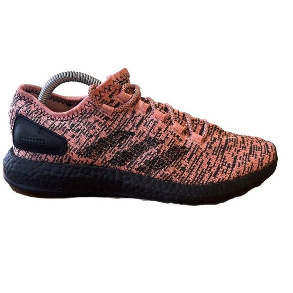 adidas PureBoost Salmon Running Shoe Pink Color  Cushioned Comfy mens Size 8.5 - Picture 1 of 13
